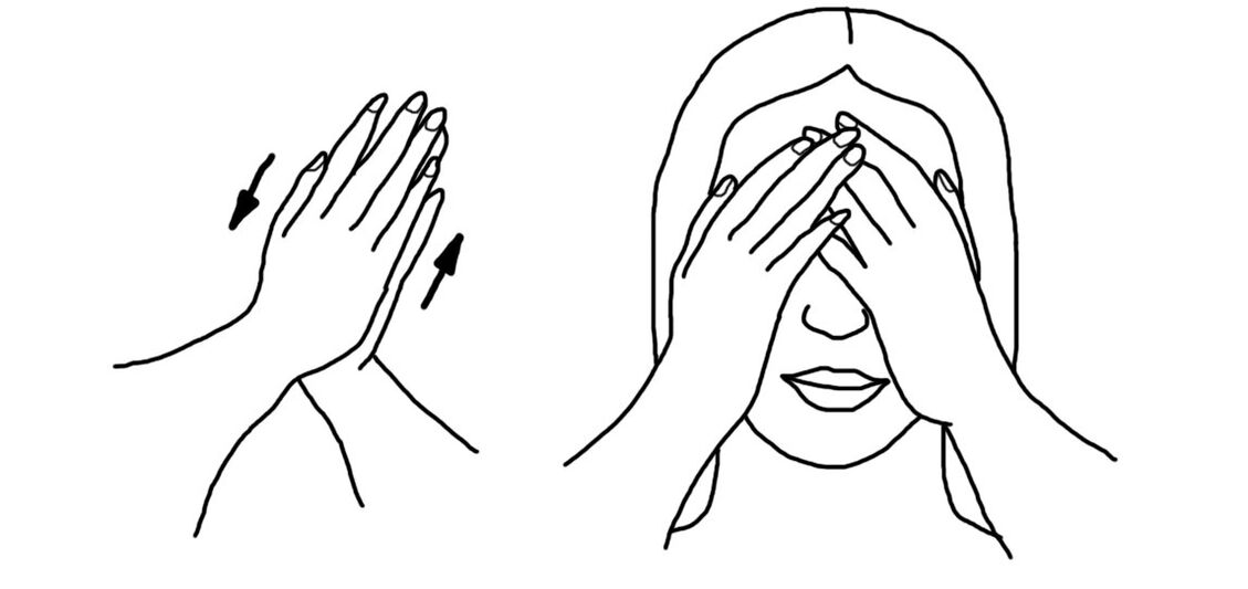 Palming - priljubljena vaja za sprostitev očesnih mišic