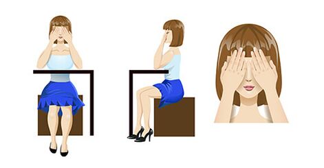 Palming je odlična vaja za sprostitev oči.